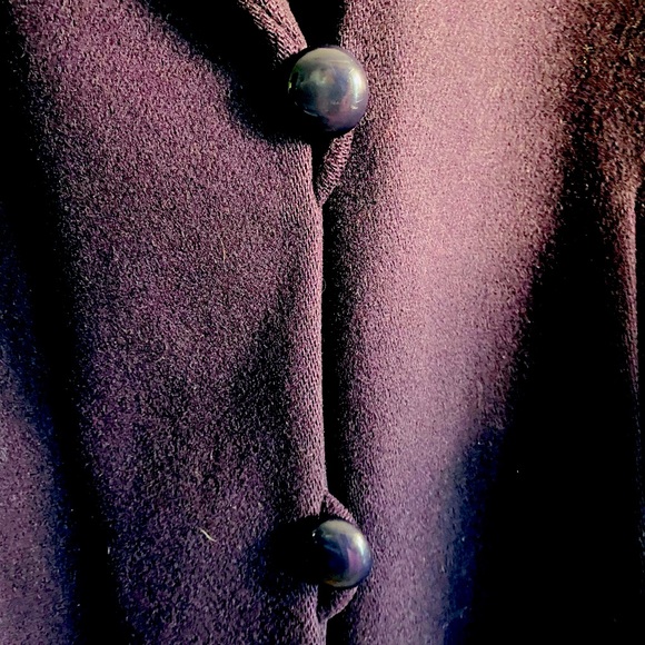 J G Hook wool coat. Purple/plum color; size 12 - Picture 3 of 16